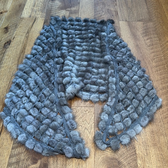 Woman’s Grey Fur Shawl